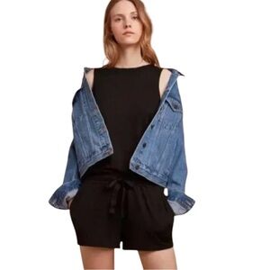 Aritzia Wilfred Free Izabel Romper- Tie-Waist, Jersey Knit Romper- XS